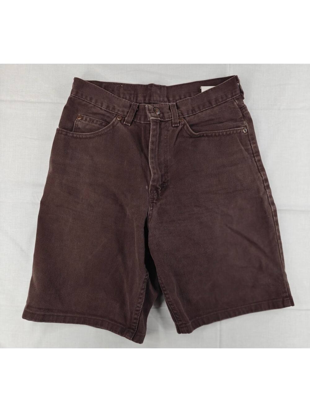 Vintage High Sierra Brown Denim Shorts Size 16 Reg W28 Made in USA 90s High Rise